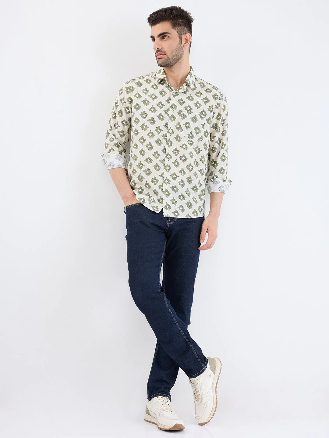 Men Jeans Comfort Fit Blue Mid Rise - Image 7