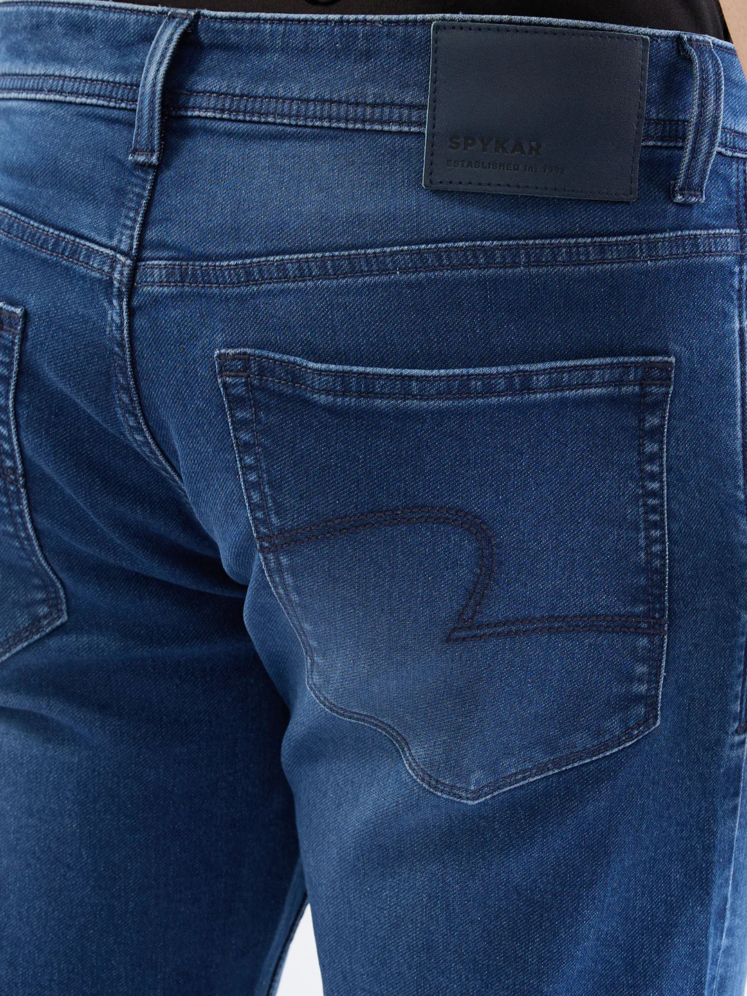 Men Jeans Comfort Fit Dark Blue Mid Rise - Image 8
