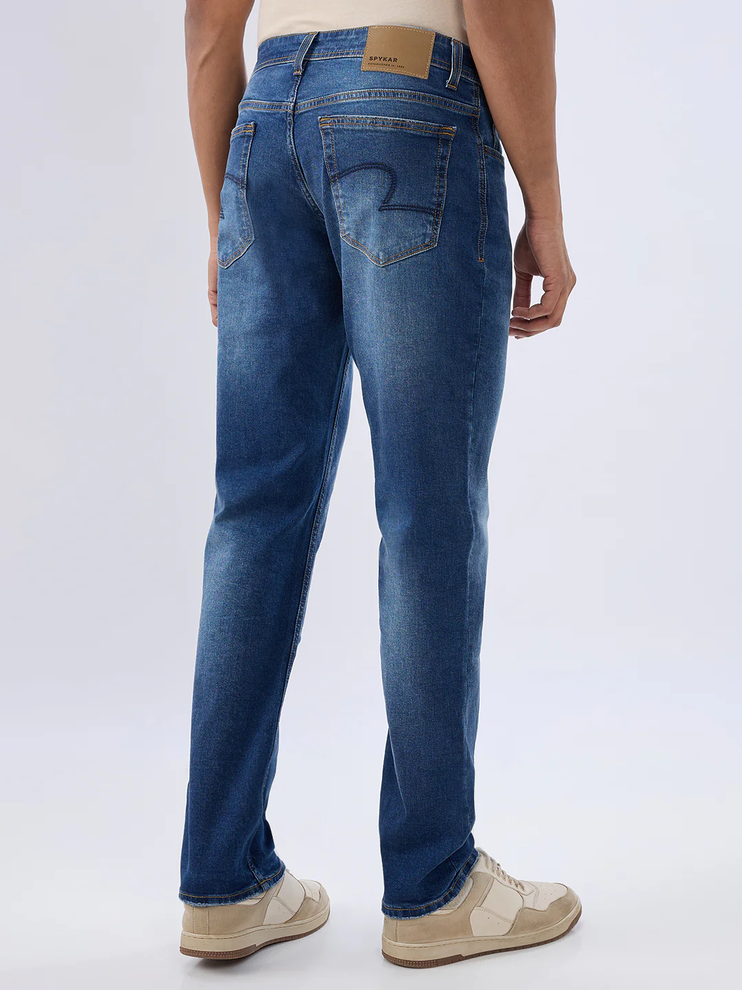 Men Ricardo Jeans Comfort Fit Blue Mid Rise - Image 4