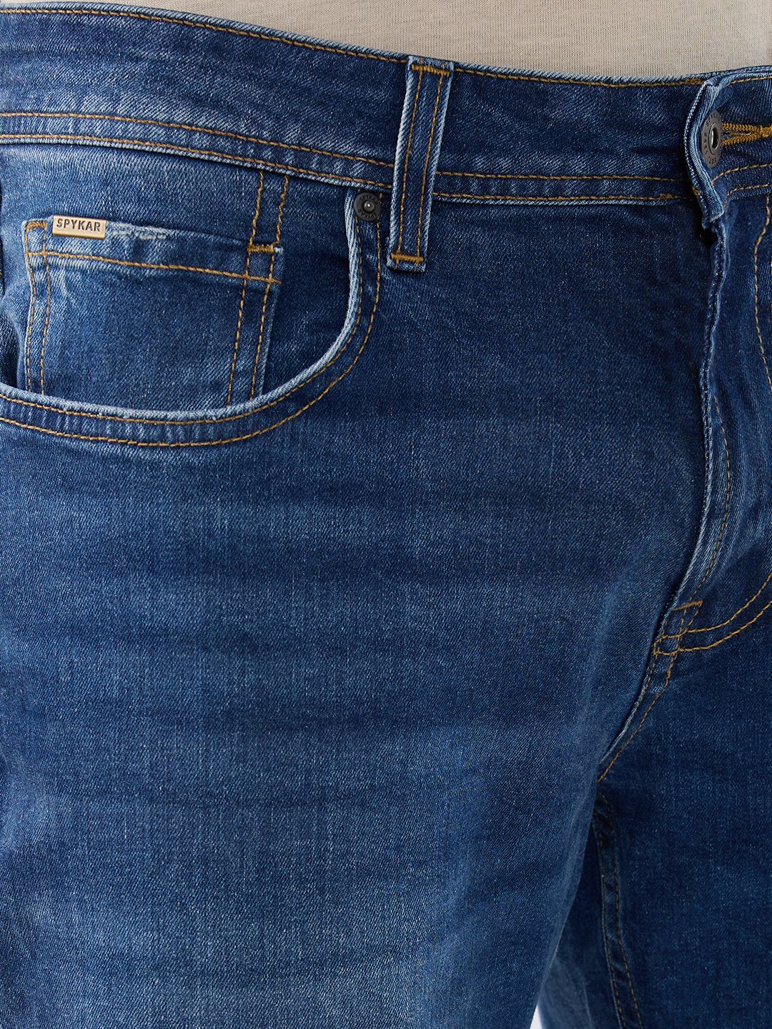 Men Ricardo Jeans Comfort Fit Blue Mid Rise - Image 6