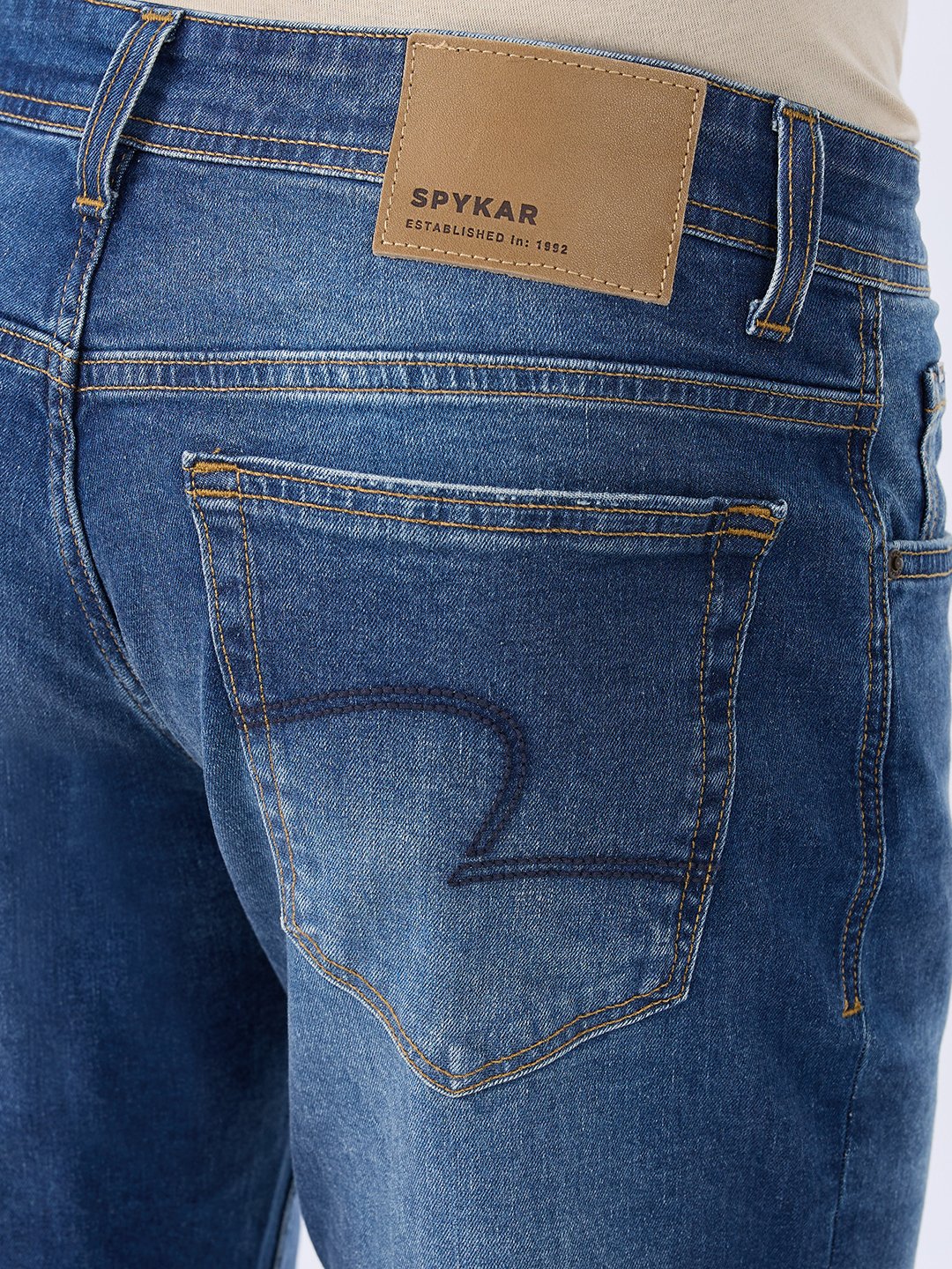 Men Ricardo Jeans Comfort Fit Blue Mid Rise - Image 8