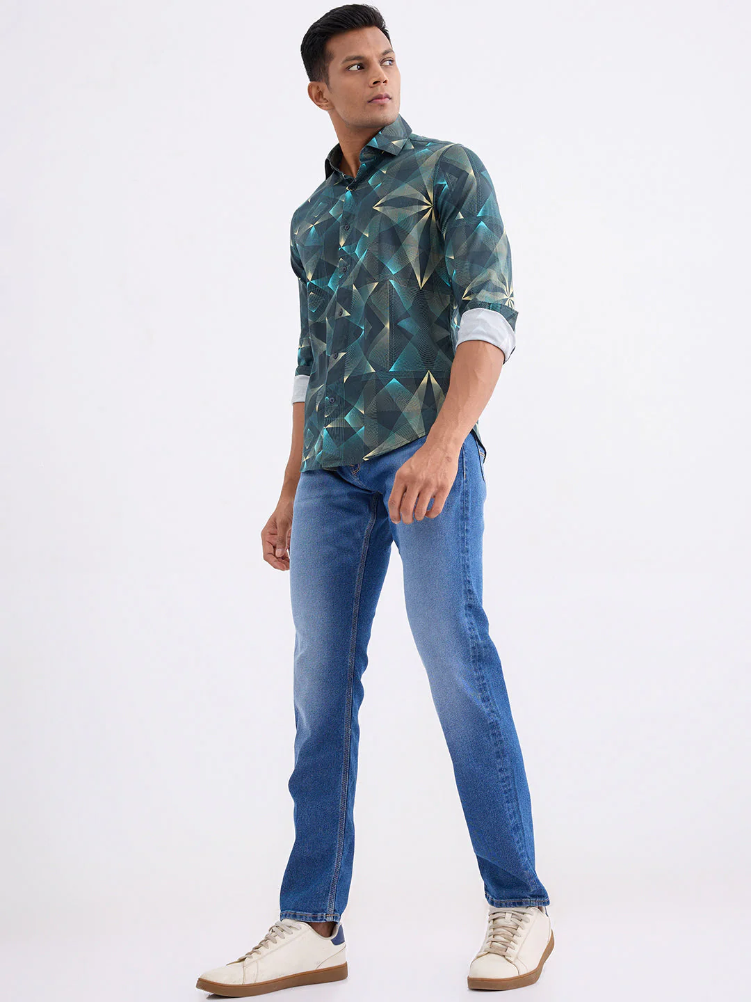 Men Jeans Comfort Fit Blue Mid Rise - Image 5