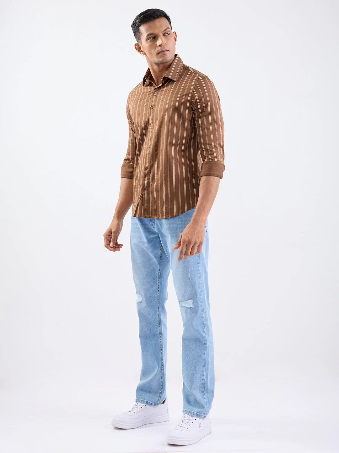 Men Jeans Comfort Fit Light Blue Mid Rise - Image 5