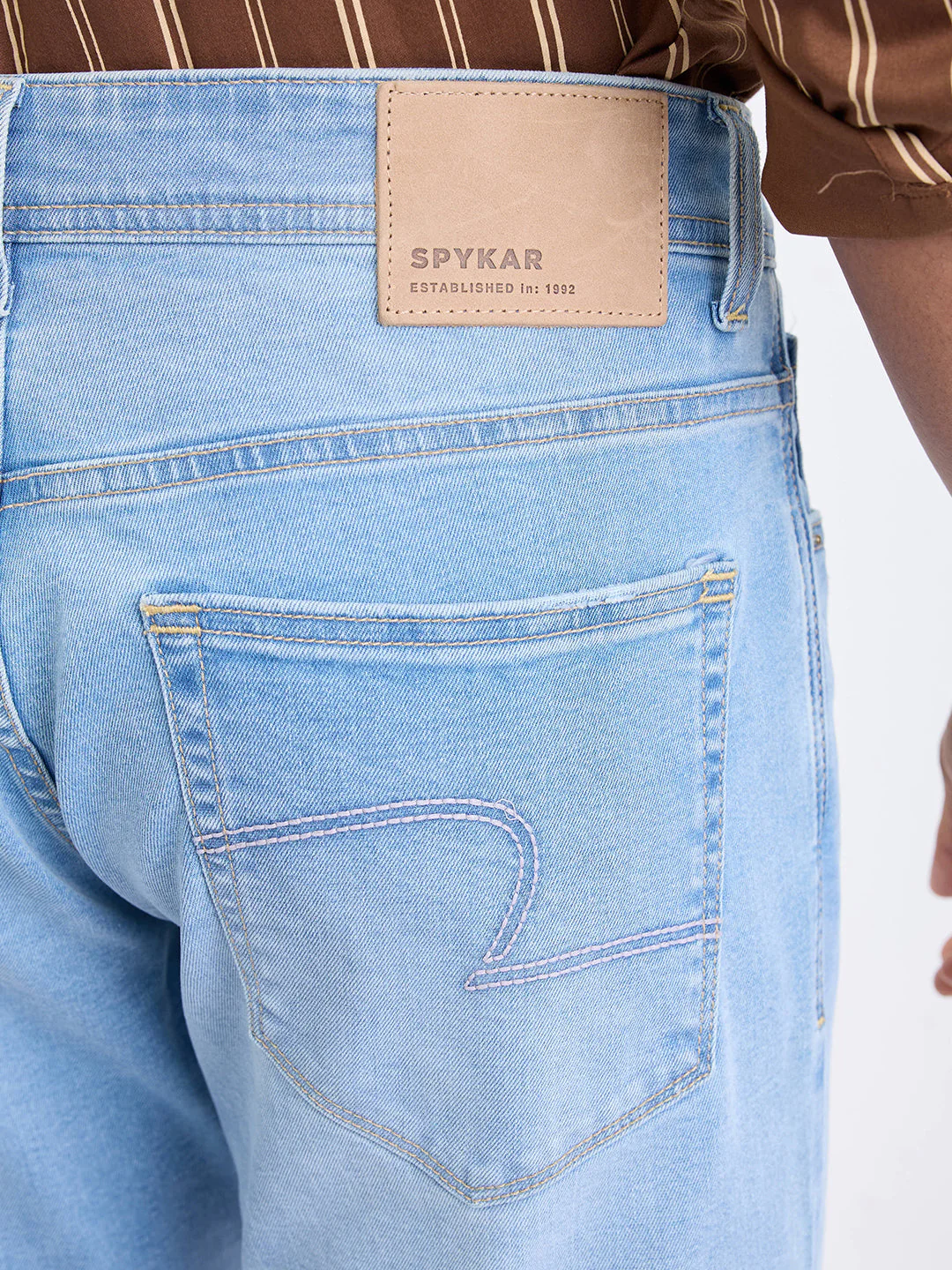 Men Jeans Comfort Fit Light Blue Mid Rise - Image 8