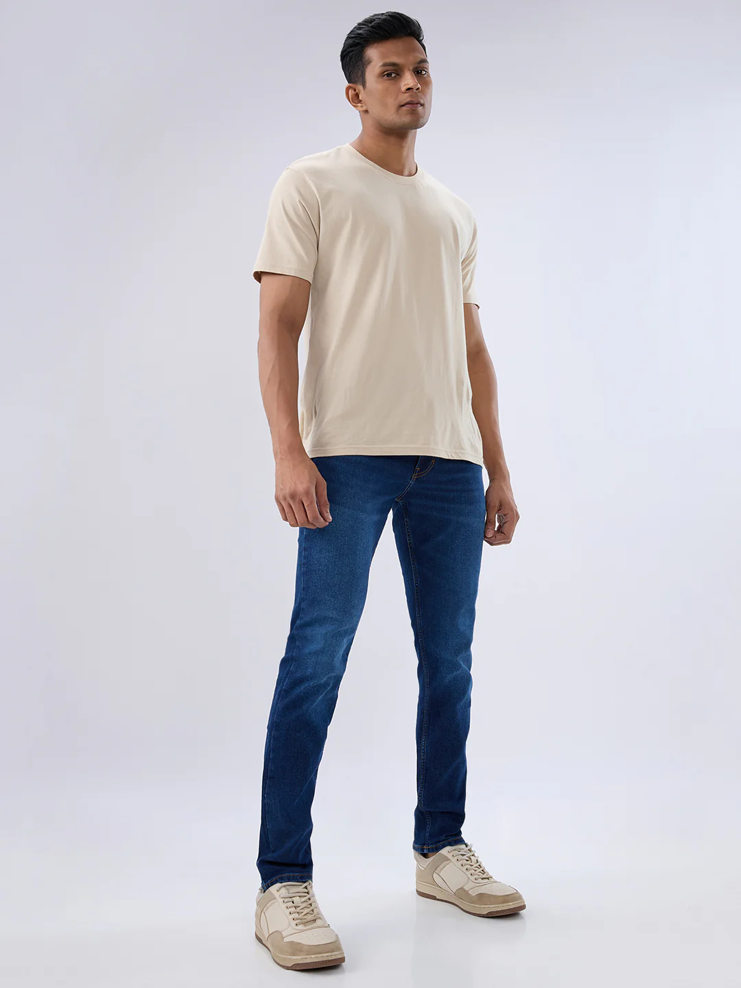 Men Ricardo Jeans Comfort Fit Blue Mid Rise - Image 5