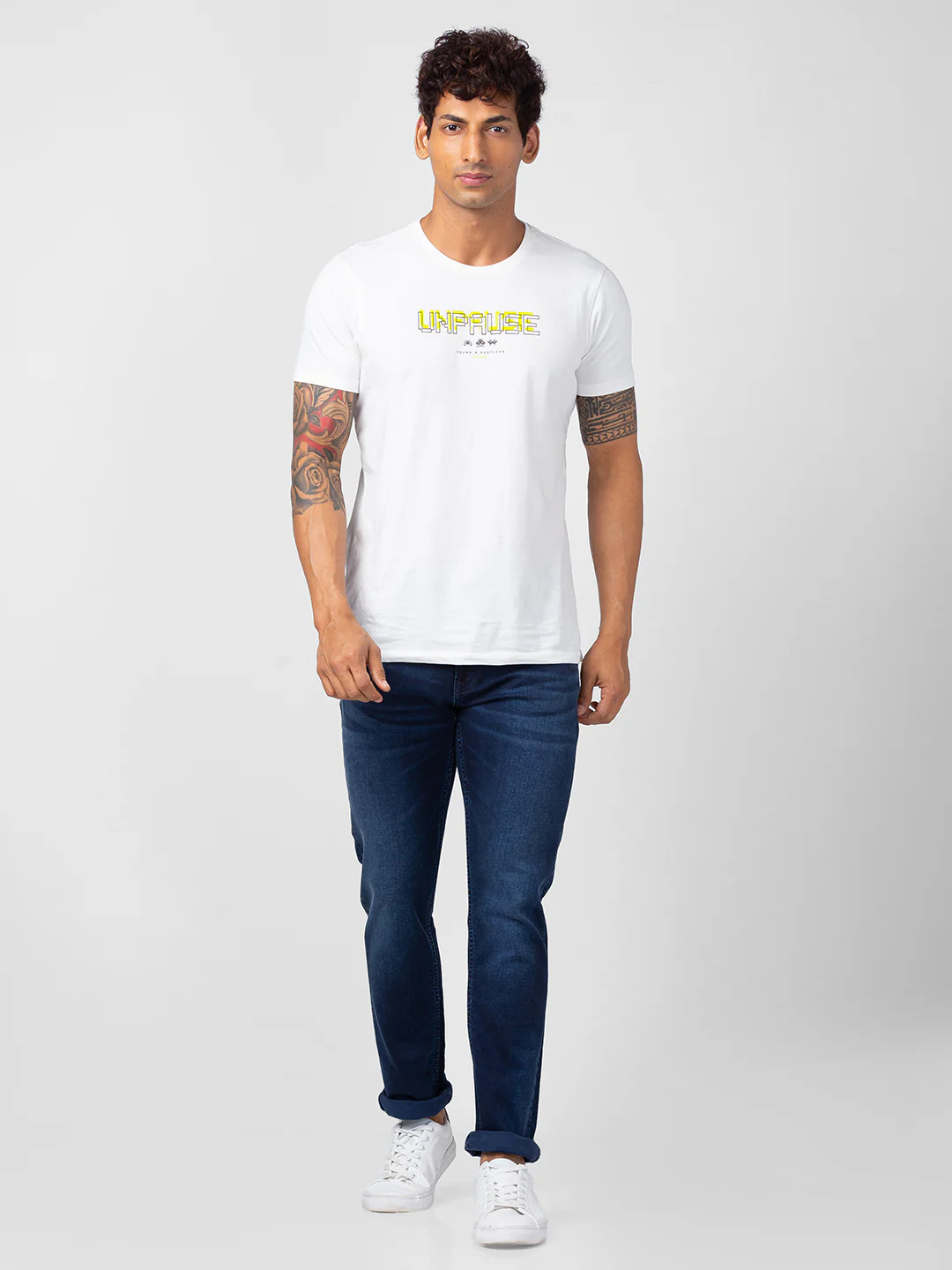 Men Rover Jeans Regular Fit Dark Blue Mid Rise