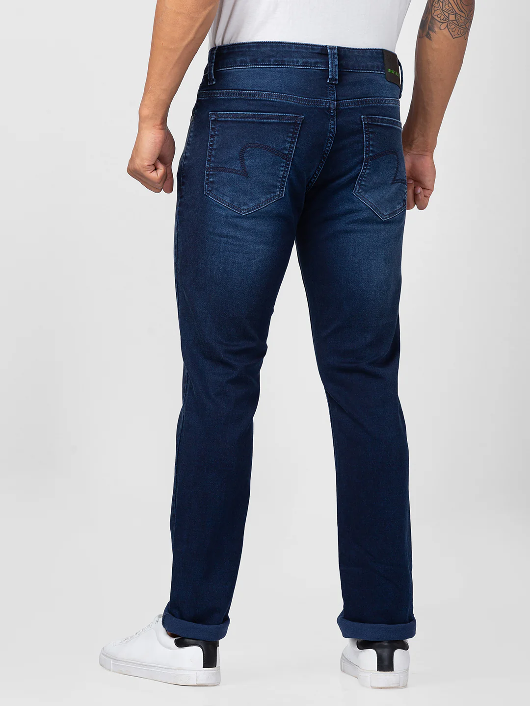 Men Rover Jeans Regular Fit Dark Blue Mid Rise - Image 3