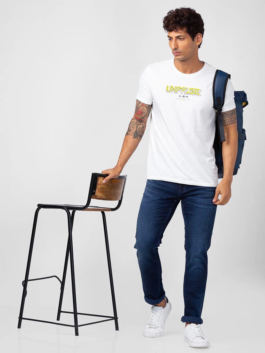 Men Rover Jeans Regular Fit Dark Blue Mid Rise - Image 6