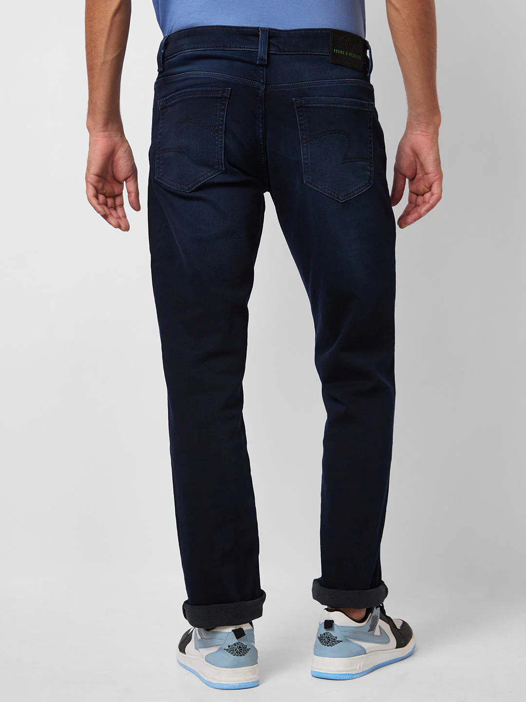 Men Jeans Regular Fit Blue Mid Rise - Image 3