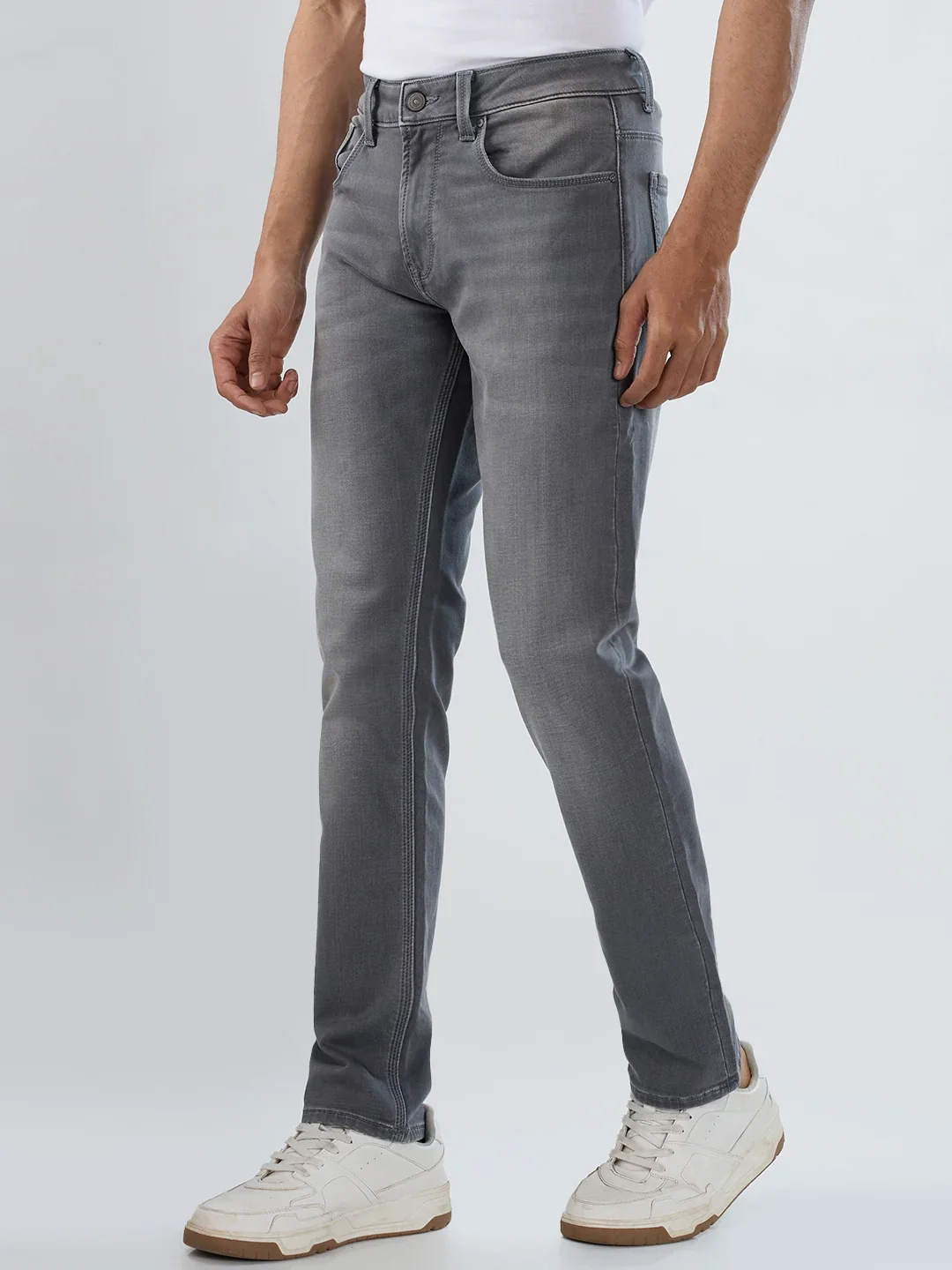 Men Rover Jeans Regular Fit Grey Mid Rise - Image 3