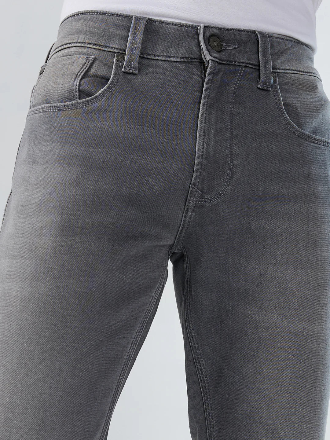 Men Rover Jeans Regular Fit Grey Mid Rise - Image 6