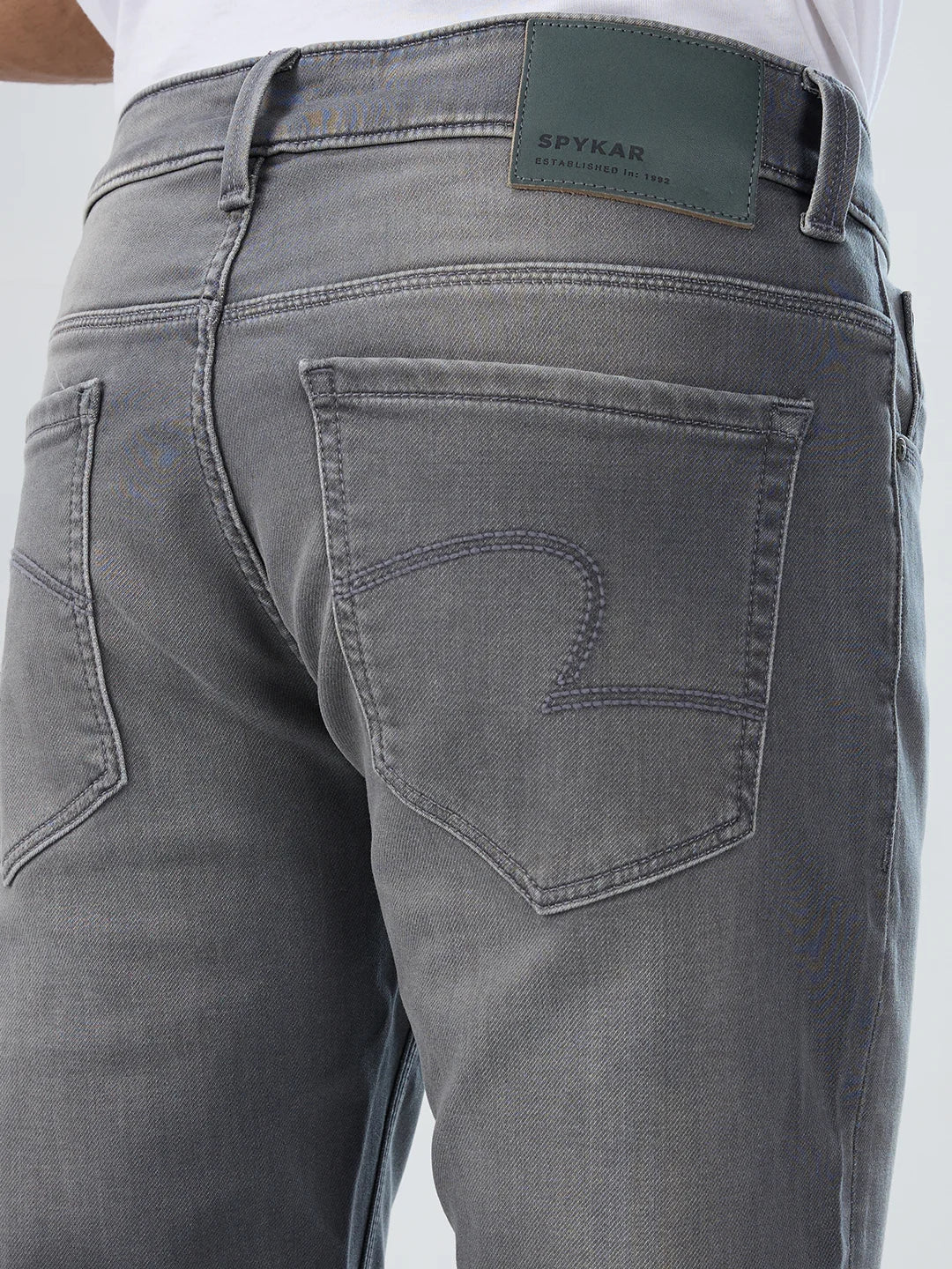 Men Rover Jeans Regular Fit Grey Mid Rise - Image 7