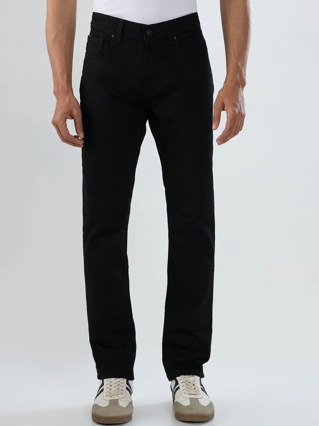 Men Rover Jeans Regular Fit Black Mid Rise - Image 2