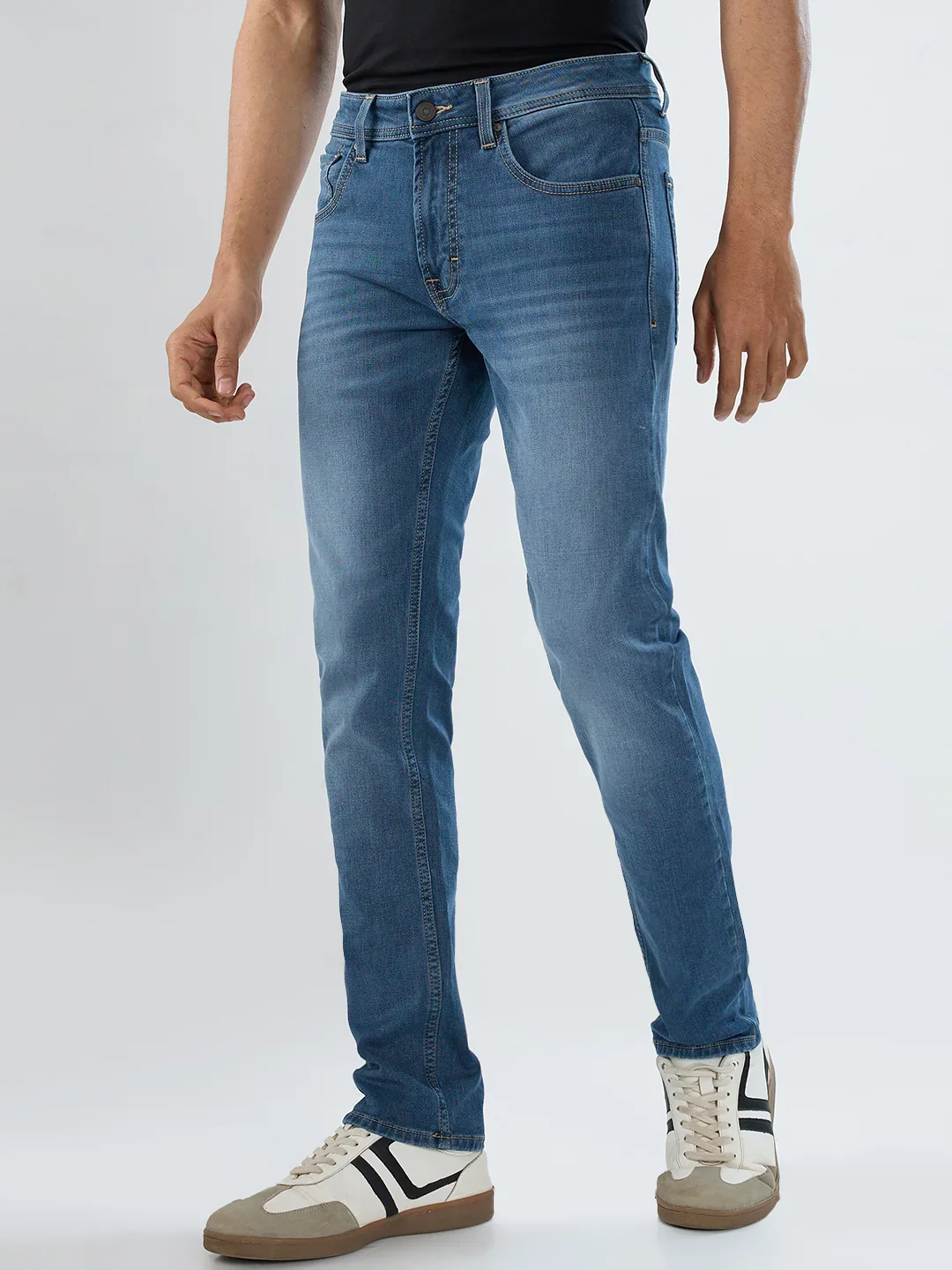 Men Rover Jeans Regular Fit Grey Mid Rise - Image 3