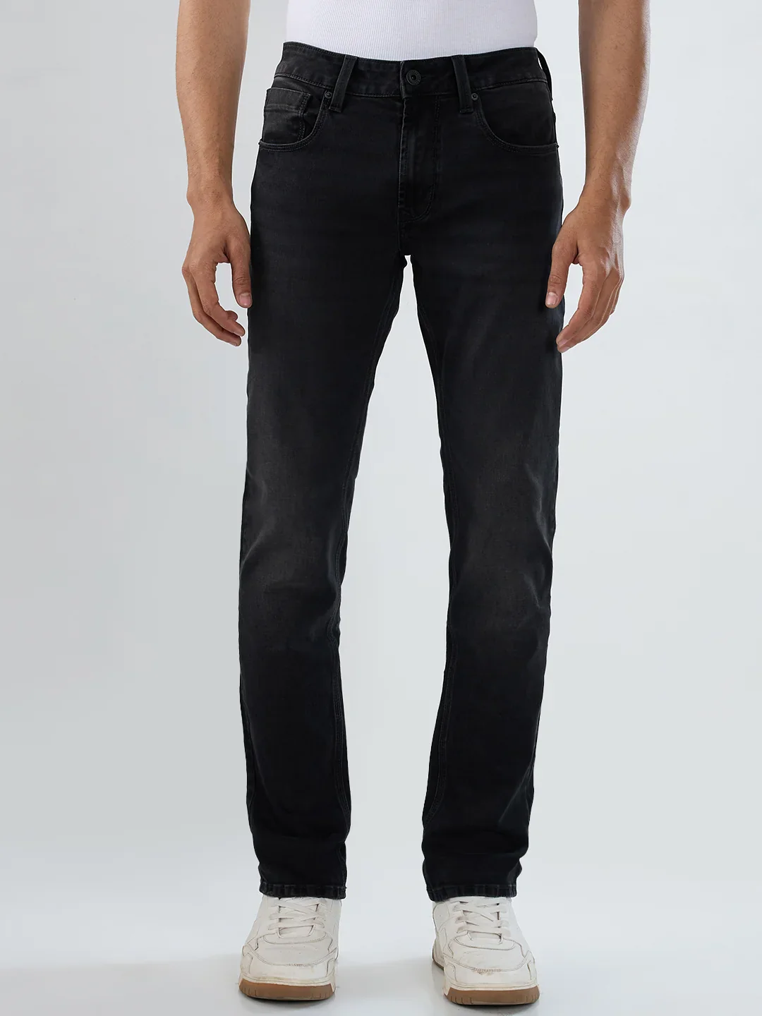 Men Rover Jeans Regular Fit Black Mid Rise - Image 2