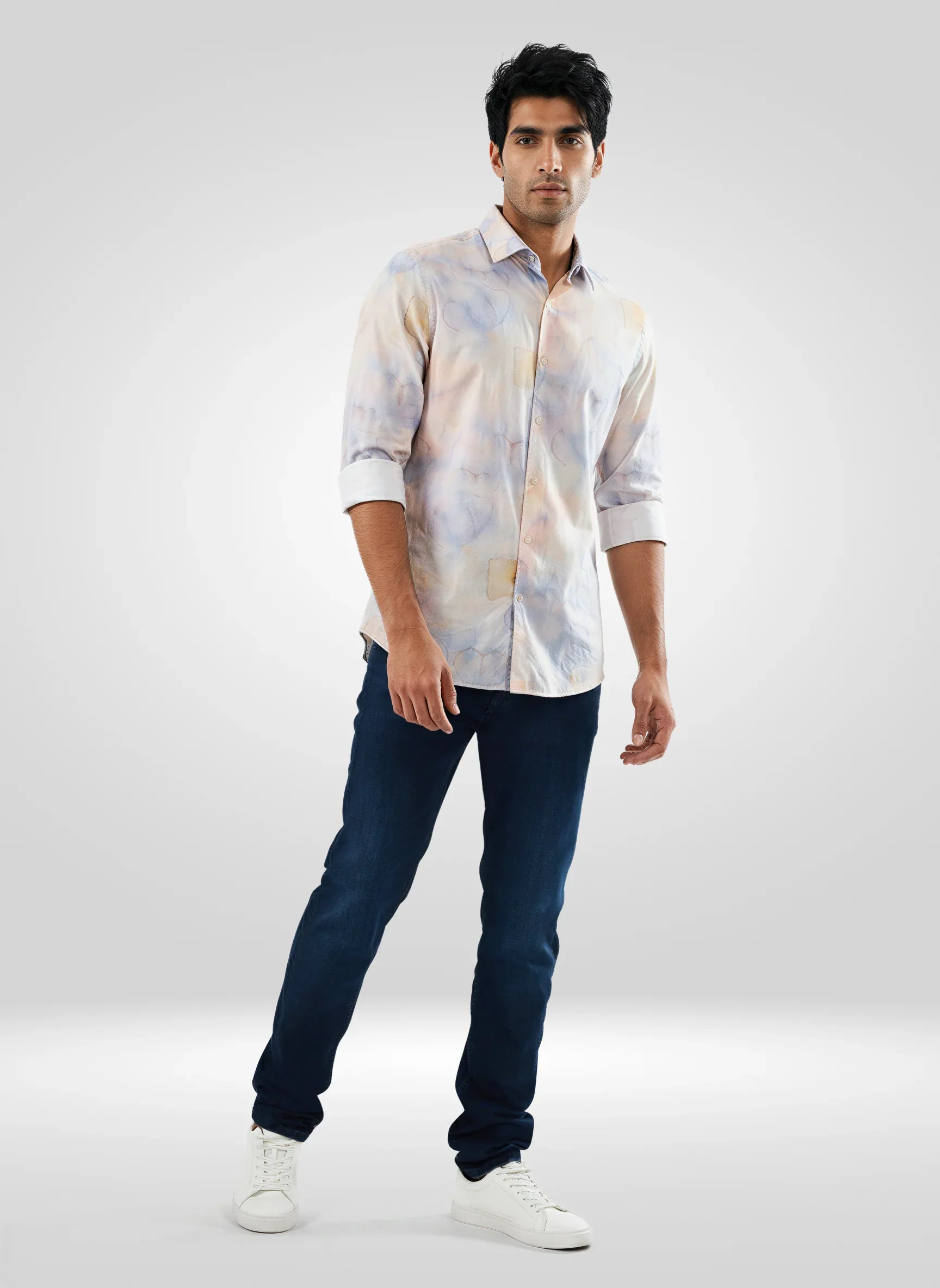 Men Rover Jeans Regular Fit Dark Blue Mid Rise
