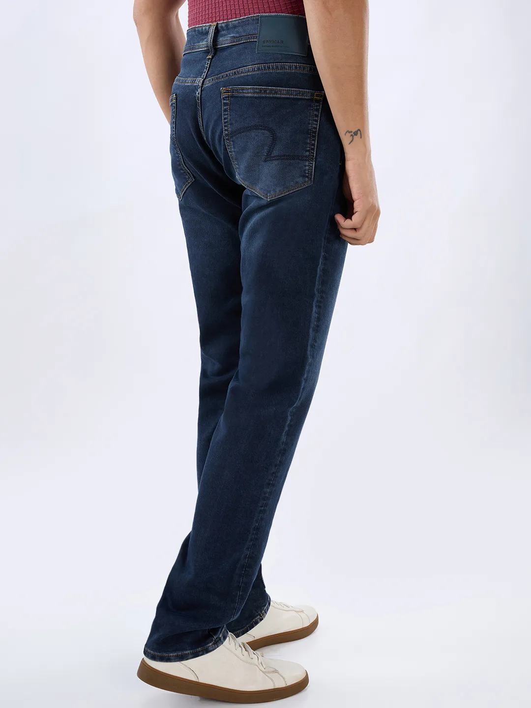 Men Rover Jeans Regular Fit Dark Blue Mid Rise - Image 5