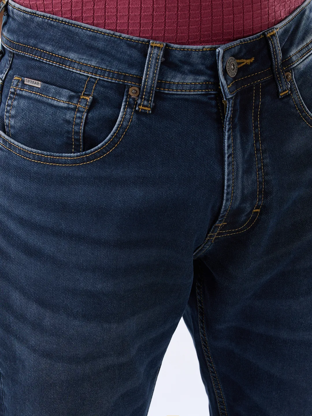 Men Rover Jeans Regular Fit Dark Blue Mid Rise - Image 6