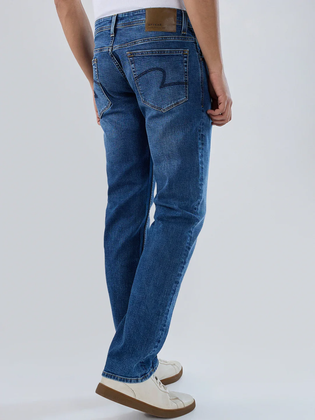 Men Rover Jeans Regular Fit Mid Blue Mid Rise - Image 6