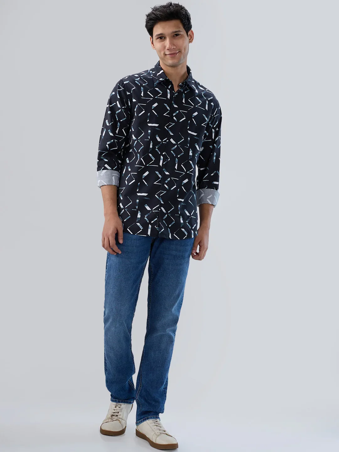 Men Rover Jeans Regular Fit Mid Blue Mid Rise - Image 8