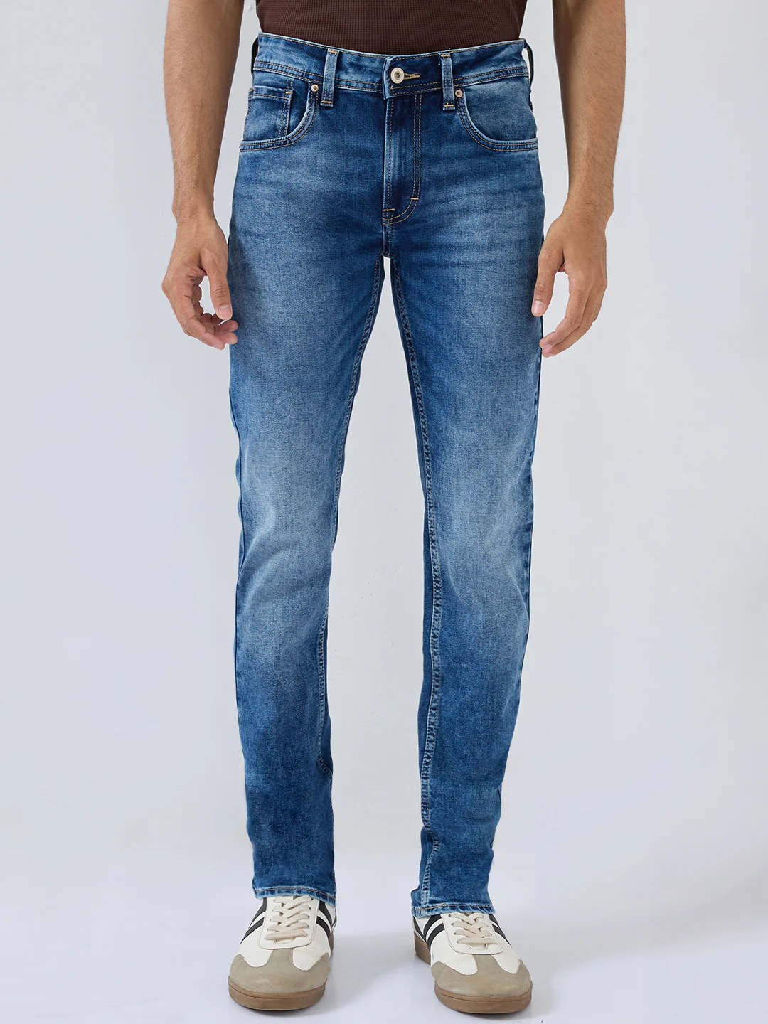 Men Rover Jeans Regular Fit Mid Blue Mid Rise - Image 2