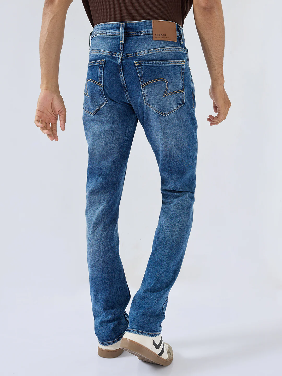 Men Rover Jeans Regular Fit Mid Blue Mid Rise - Image 5
