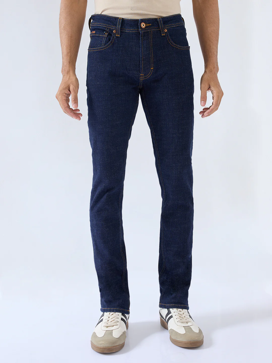 Men Rover Jeans Regular Fit Blue Mid Rise - Image 2
