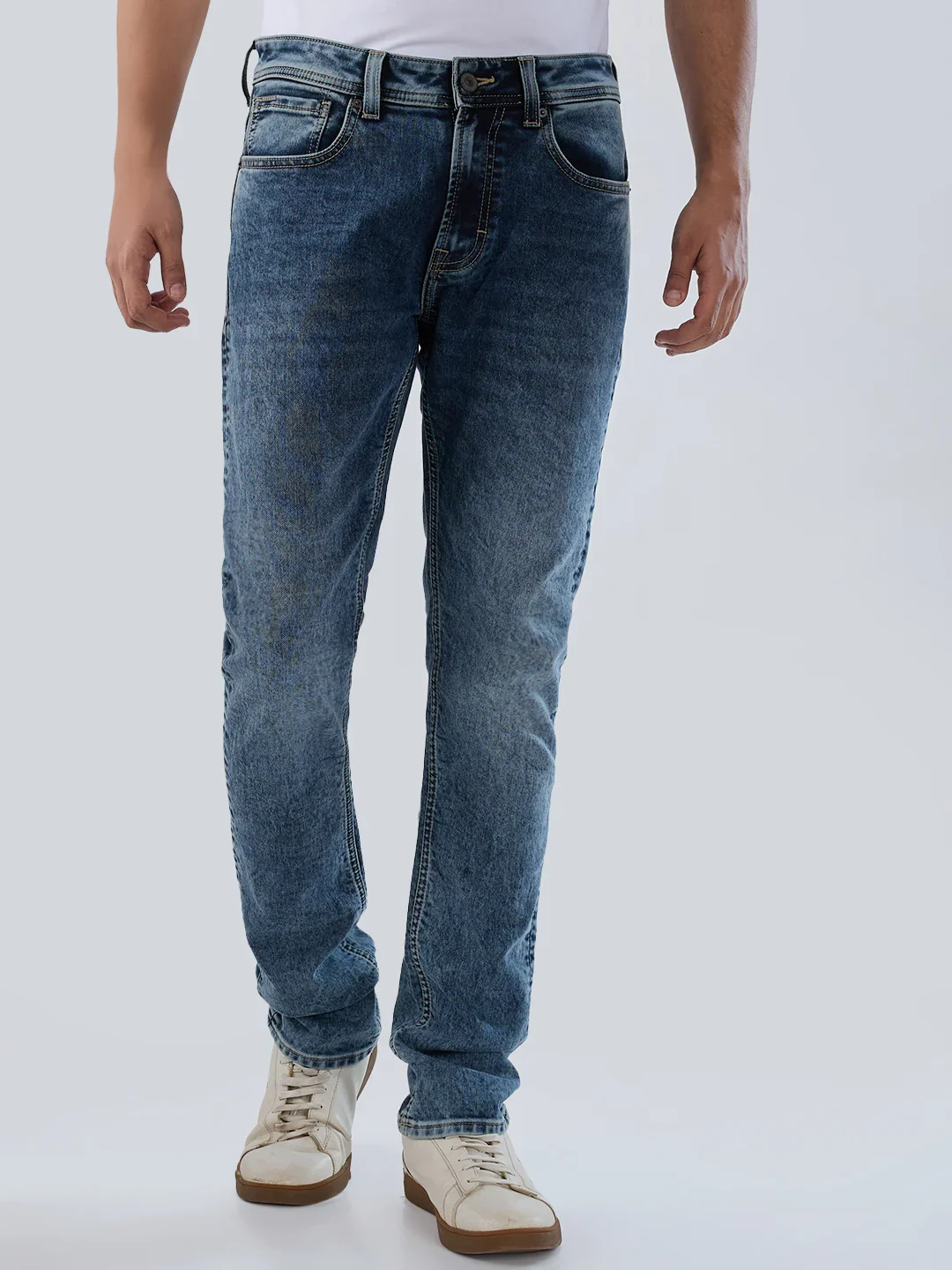 Men Rover Jeans Regular Fit Grey Mid Rise - Image 2