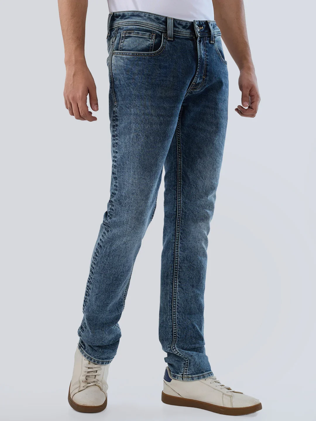 Men Rover Jeans Regular Fit Grey Mid Rise - Image 3