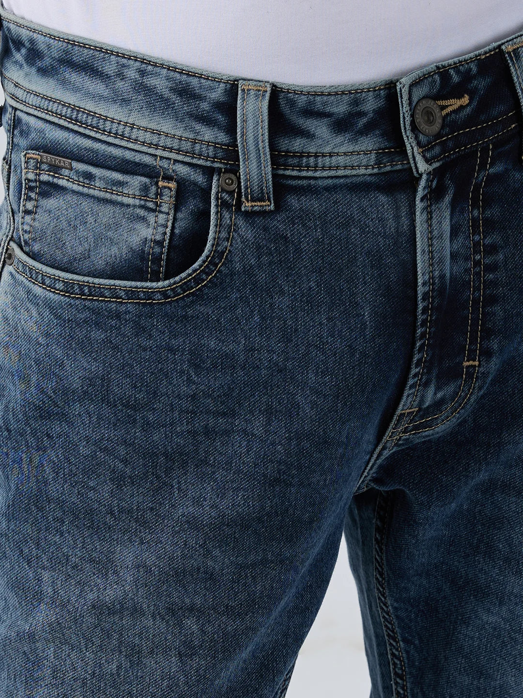 Men Rover Jeans Regular Fit Grey Mid Rise - Image 4