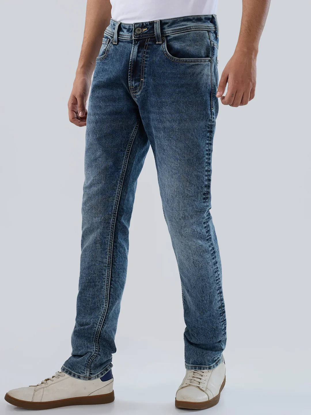 Men Rover Jeans Regular Fit Grey Mid Rise - Image 5