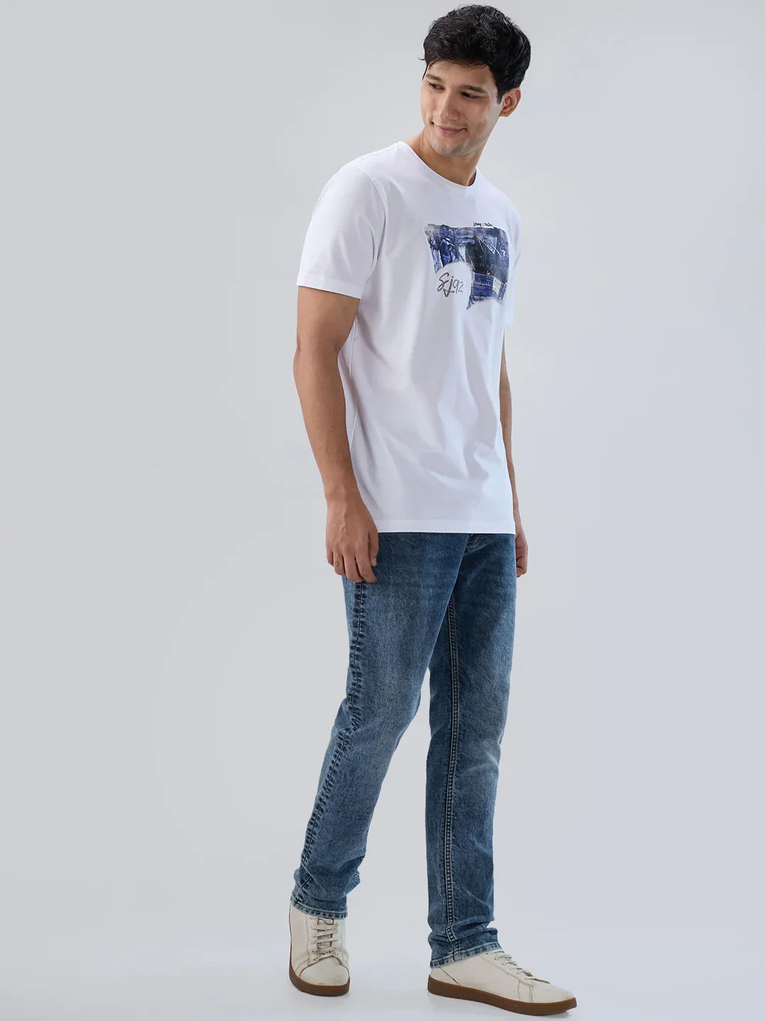 Men Rover Jeans Regular Fit Grey Mid Rise - Image 7