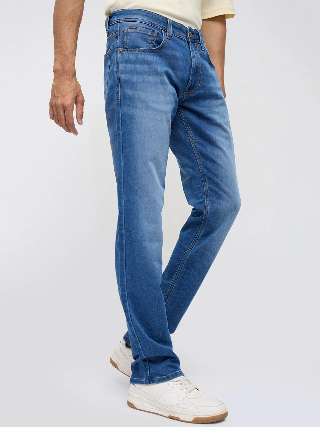 Men Rover Jeans Regular Fit Mid Blue Mid Rise - Image 3