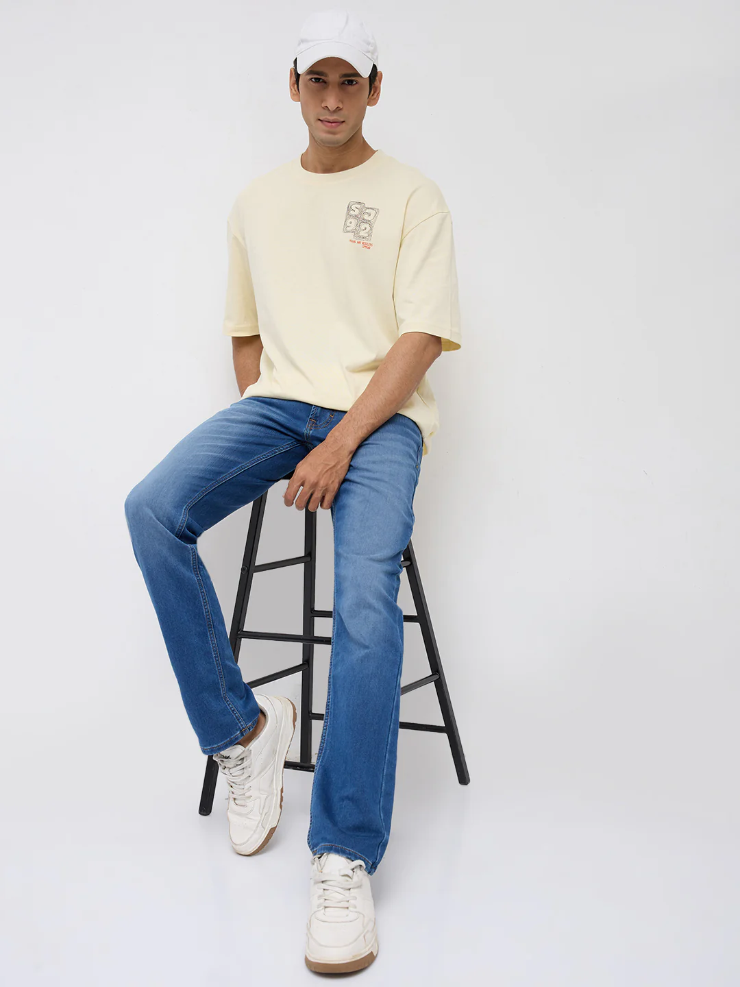 Men Rover Jeans Regular Fit Mid Blue Mid Rise - Image 6
