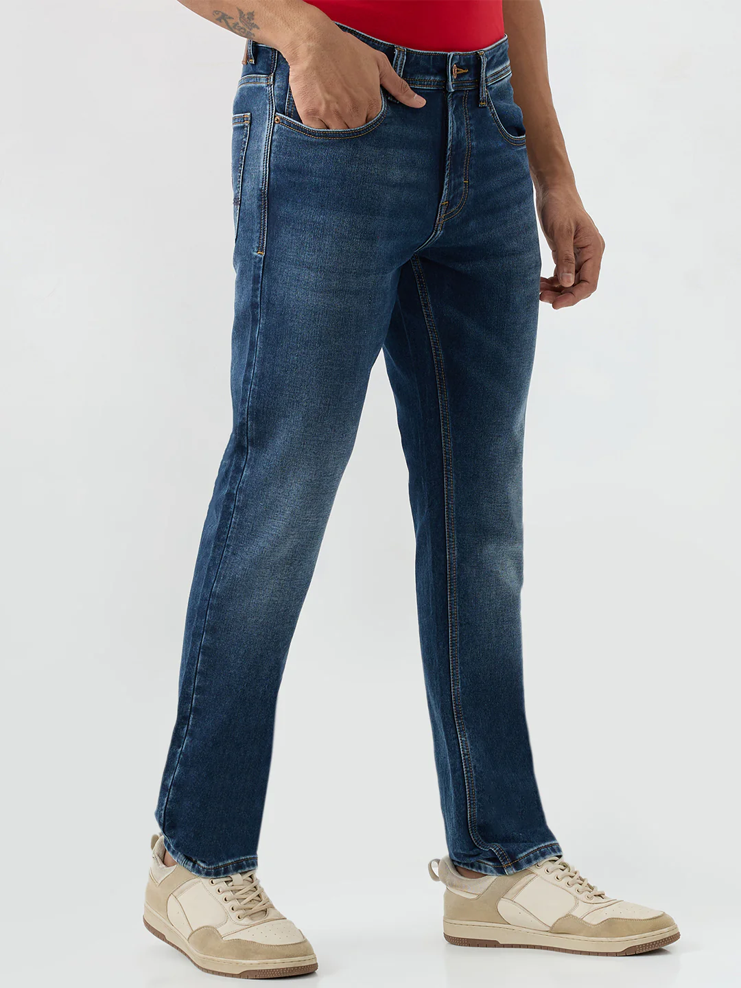 Men Rover Jeans Regular Fit Blue Mid Rise - Image 2