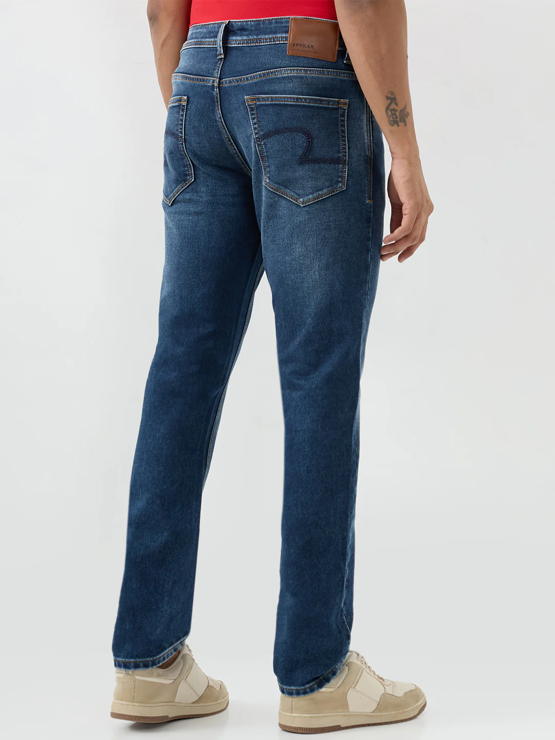Men Rover Jeans Regular Fit Blue Mid Rise - Image 4