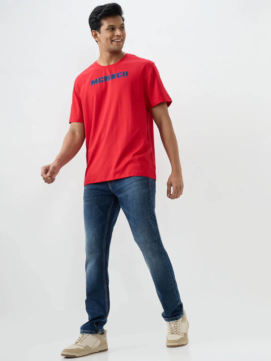 Men Rover Jeans Regular Fit Blue Mid Rise - Image 5