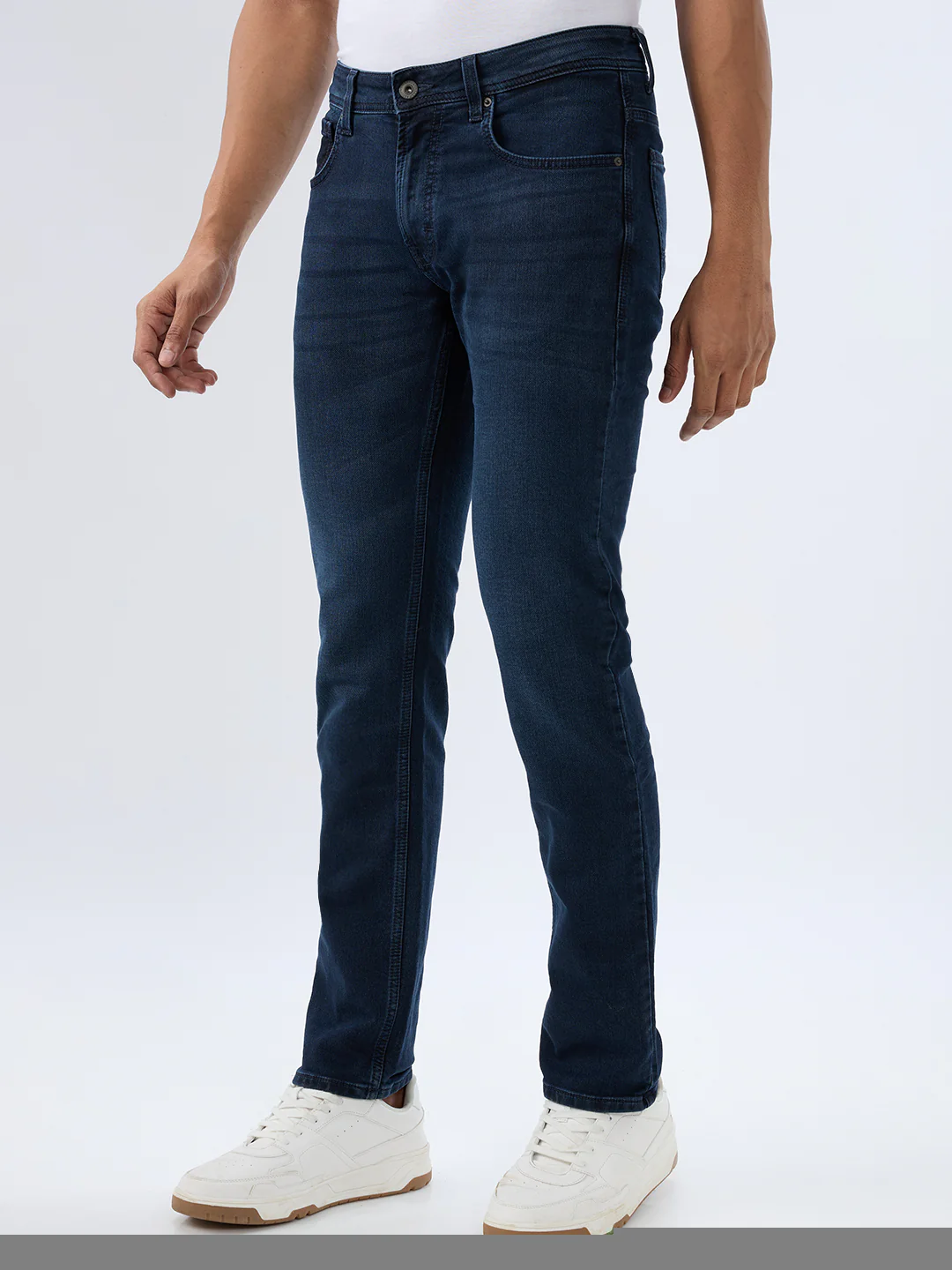 Men Rover Jeans Regular Fit Blue Mid Rise - Image 3