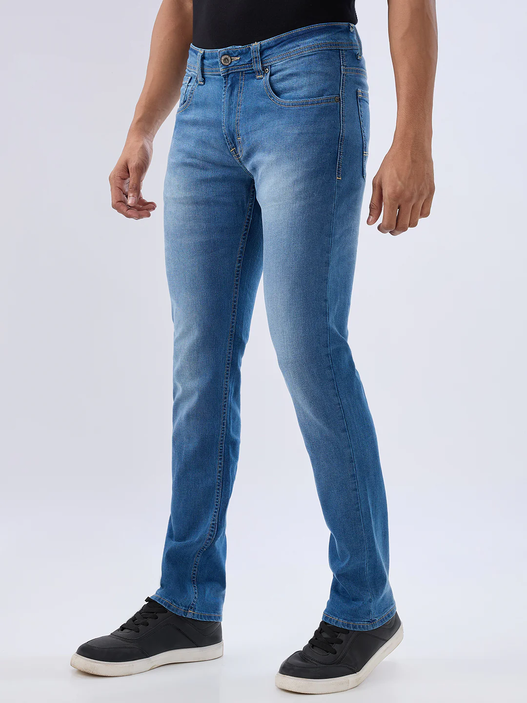 Men Rover Jeans Regular Fit Blue Mid Rise - Image 3