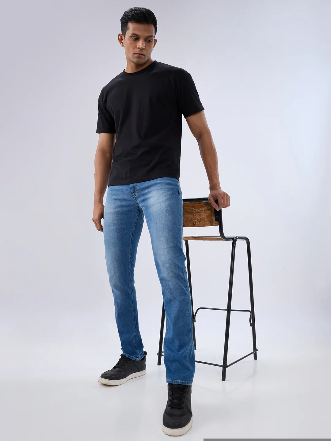 Men Rover Jeans Regular Fit Blue Mid Rise - Image 7
