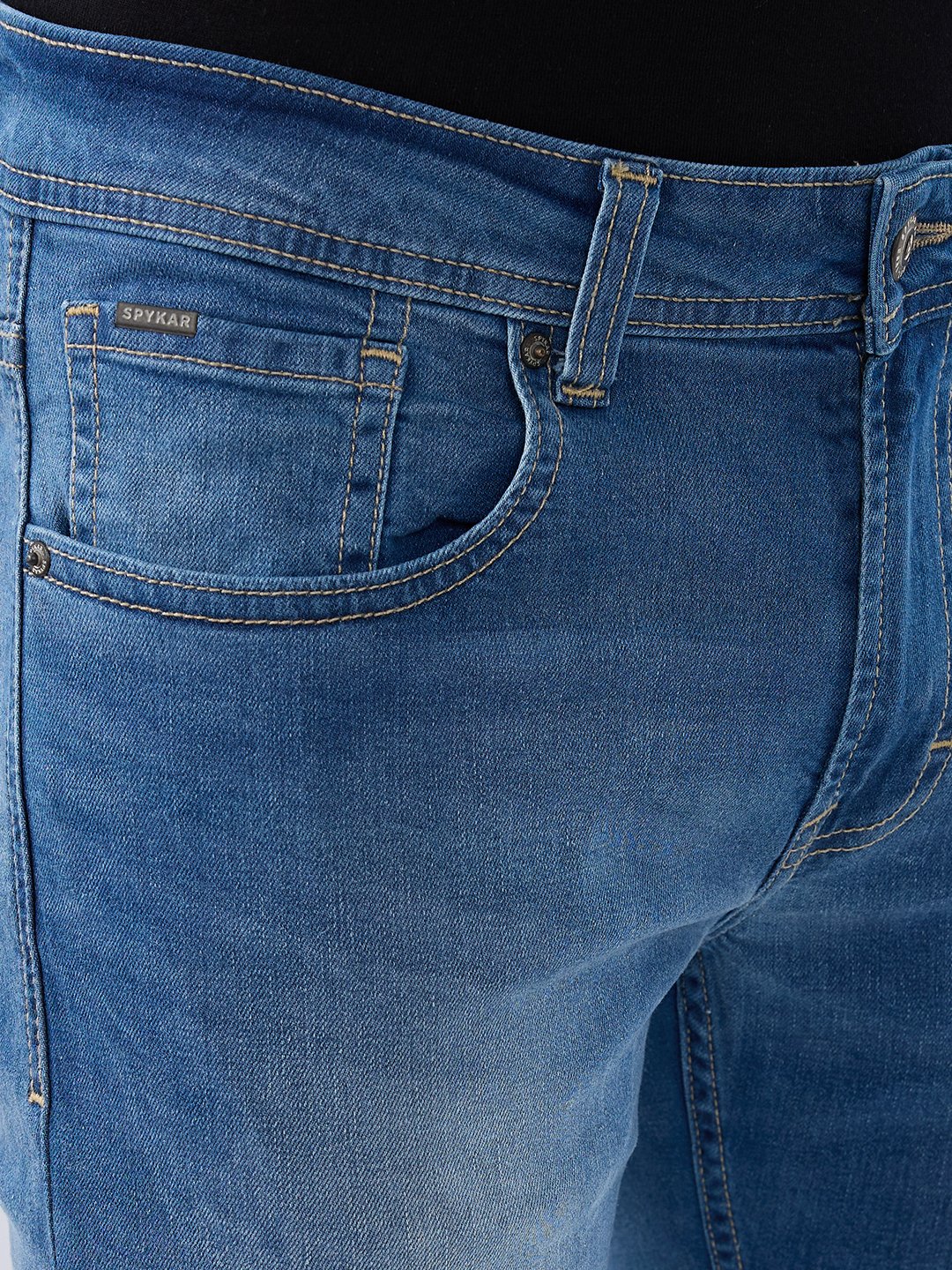 Men Rover Jeans Regular Fit Blue Mid Rise - Image 6