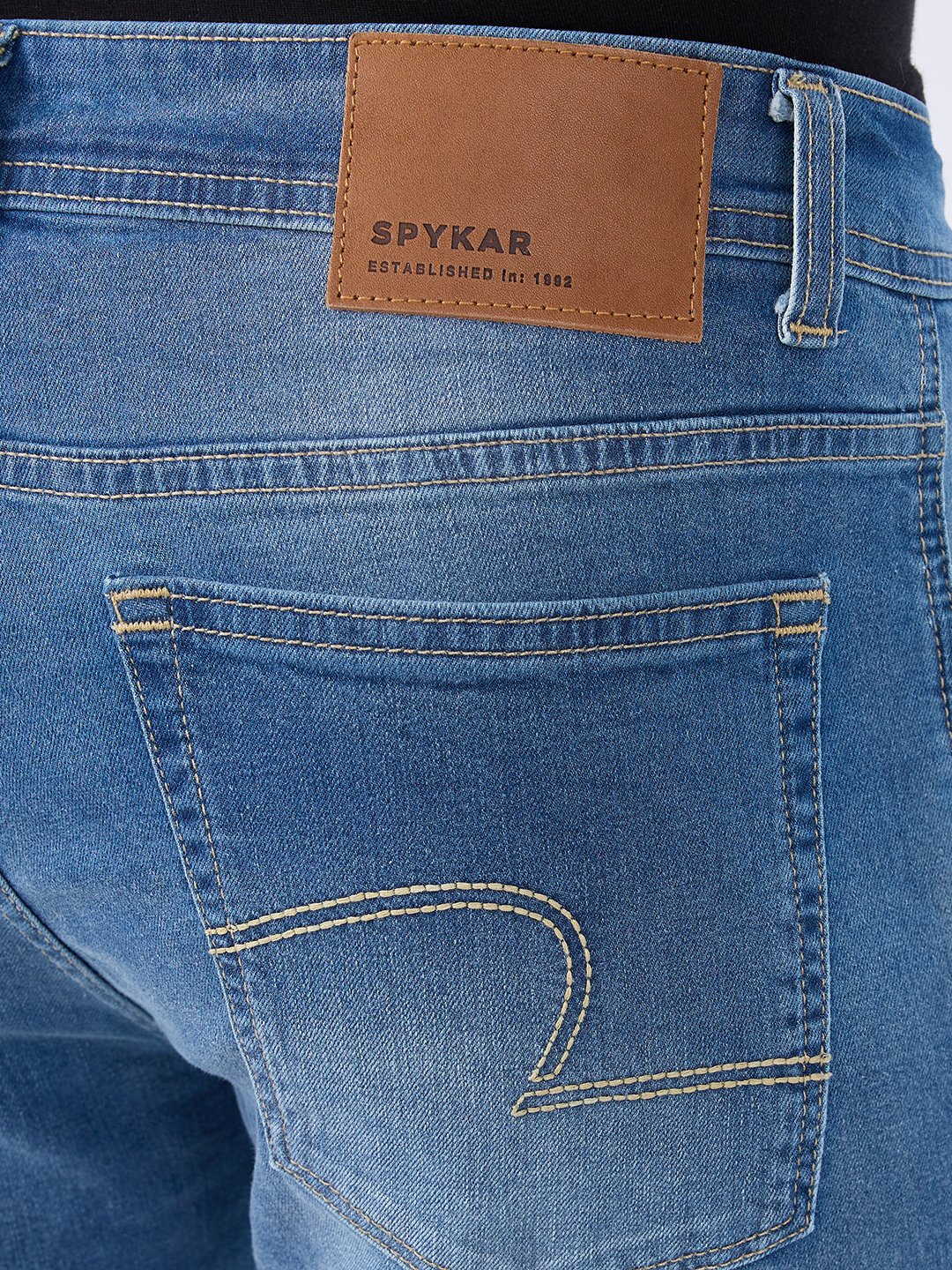 Men Rover Jeans Regular Fit Blue Mid Rise - Image 8