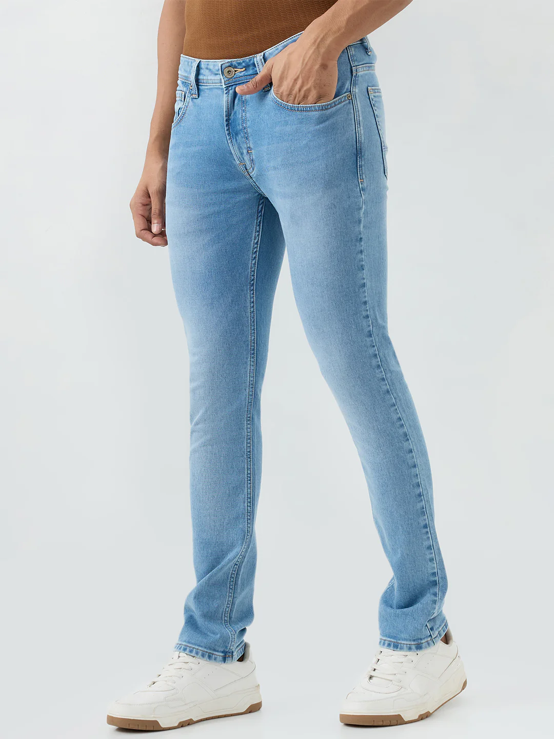 Men Rover Jeans Regular Fit Blue Mid Rise - Image 3
