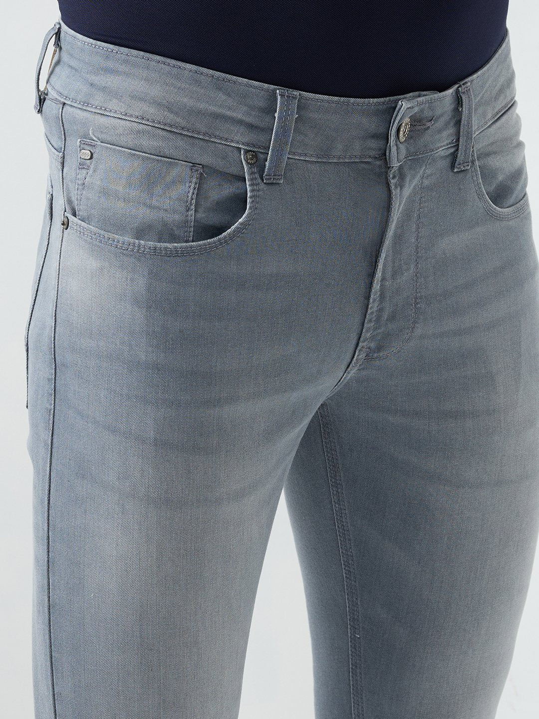 Men Rover Jeans Regular Fit Grey Mid Rise - Image 6