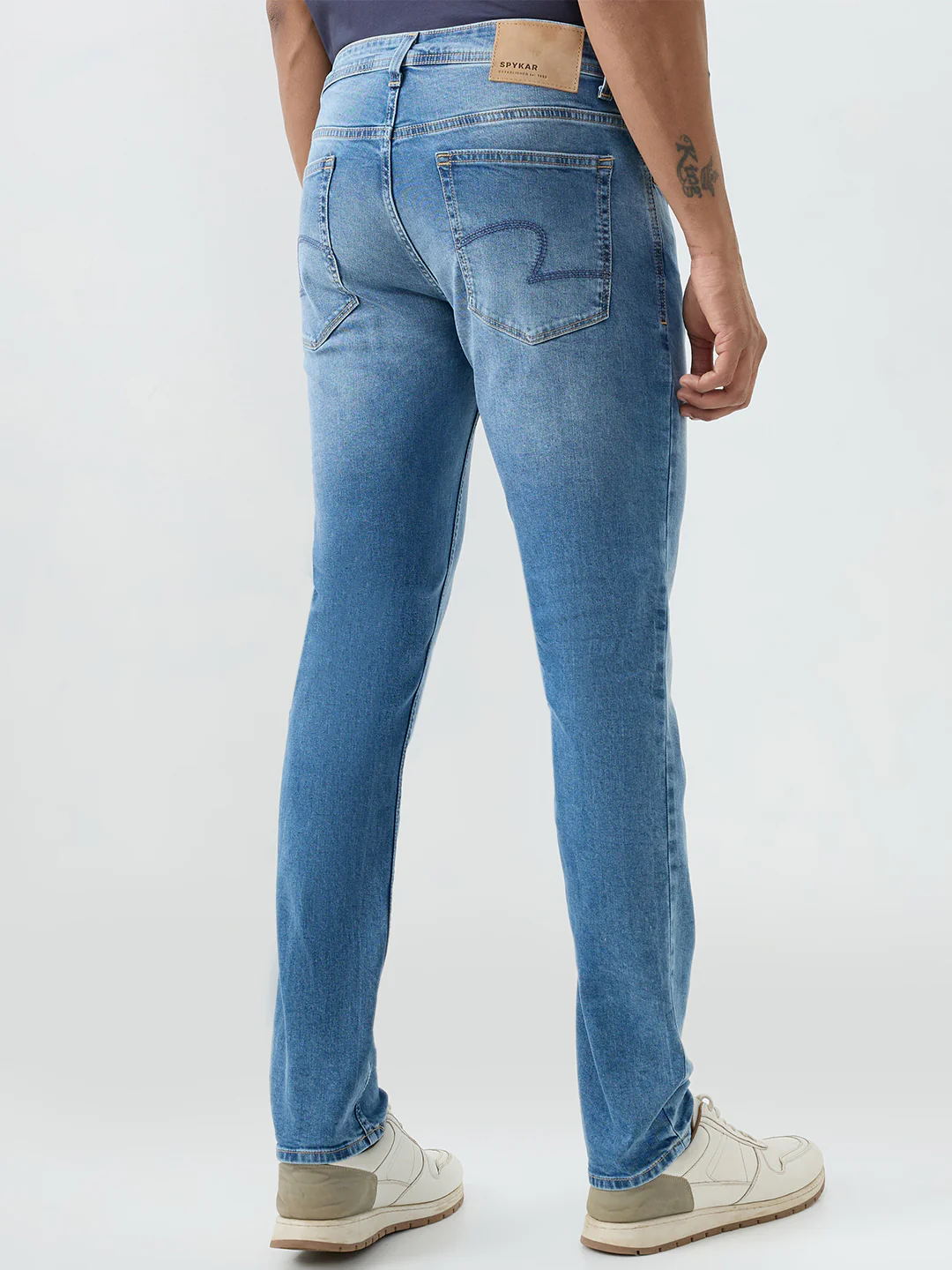 Men Rover Jeans Regular Fit Blue Mid Rise - Image 4
