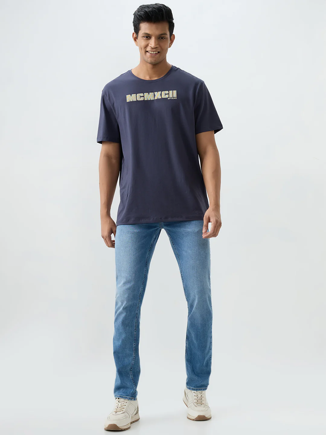 Men Rover Jeans Regular Fit Blue Mid Rise - Image 5