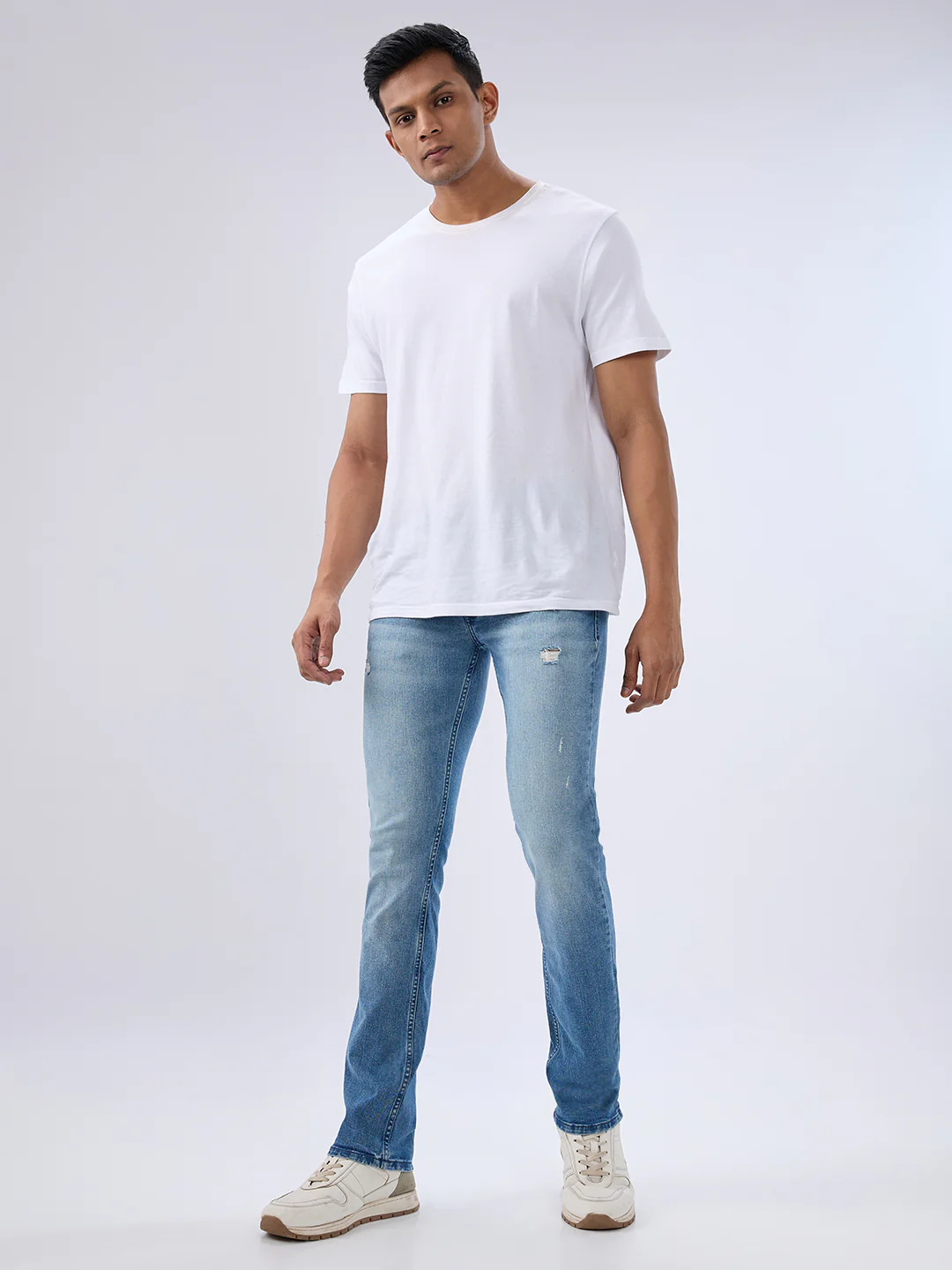 Men Rover Jeans Regular Fit Blue Mid Rise - Image 5