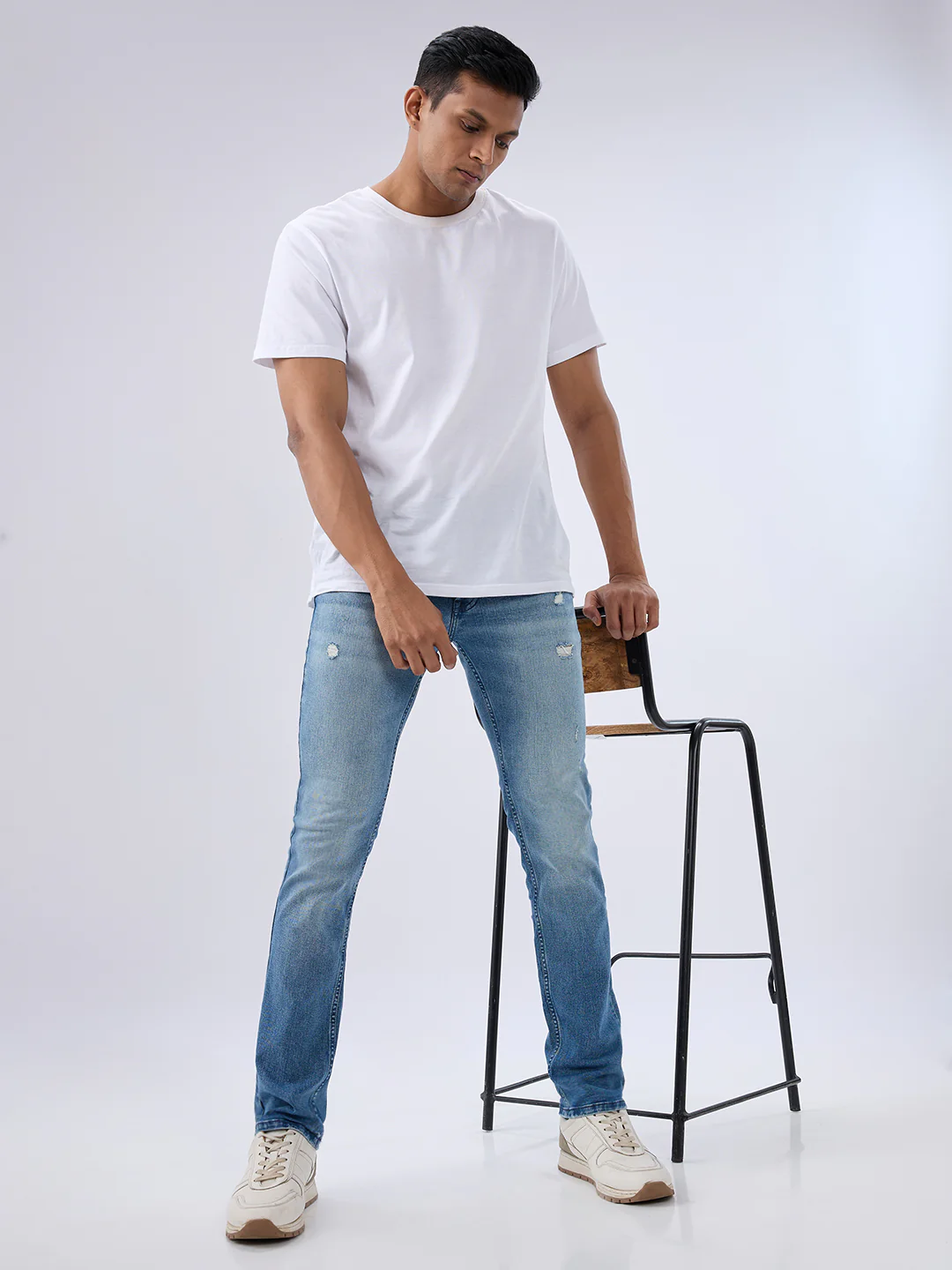 Men Rover Jeans Regular Fit Blue Mid Rise - Image 7