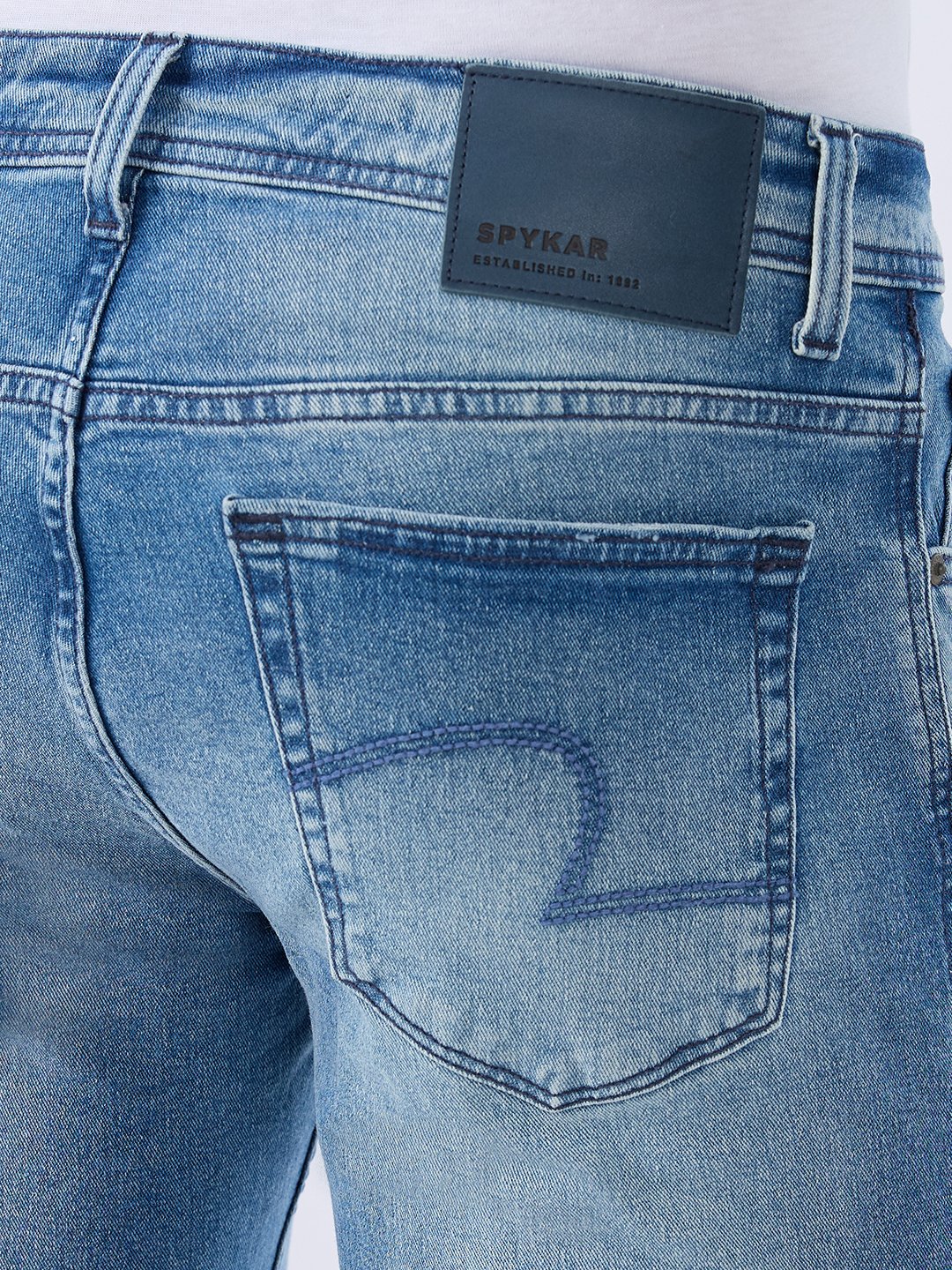 Men Rover Jeans Regular Fit Blue Mid Rise - Image 8