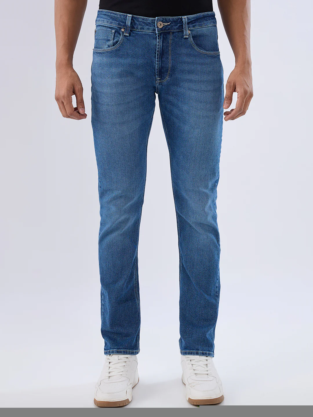 Men Rover Jeans Regular Fit Blue Mid Rise